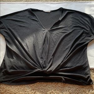 Lush | Black Twist Front T-Shirt